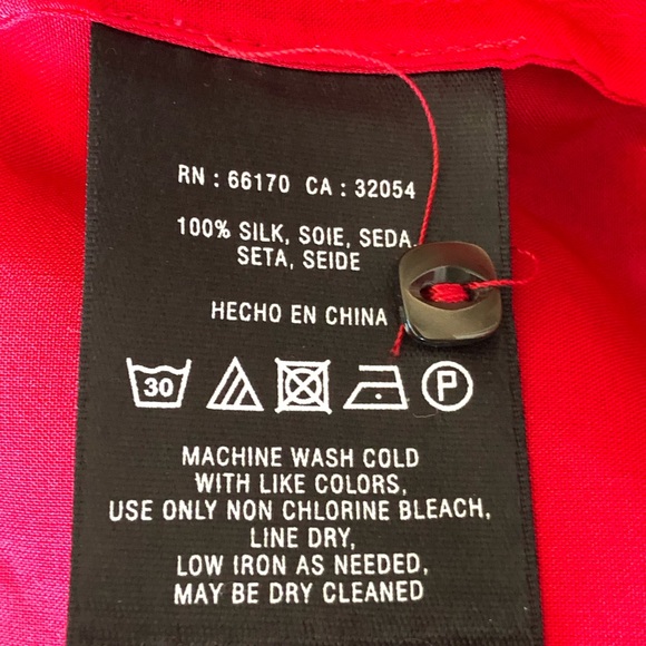 Anthropologie Vanessa Virgínia Red Silk Blouse S - Picture 6 of 6